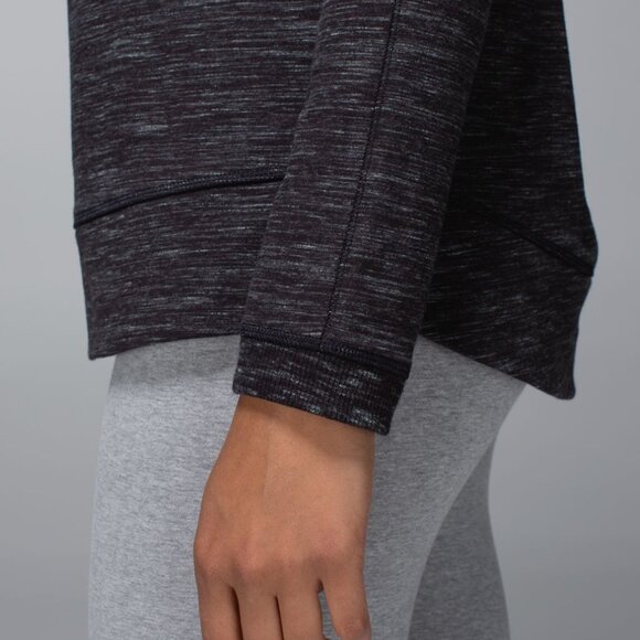 Lululemon Exhalation Pullover II Heathered Marled Grey French Terry - Picture 3 of 10